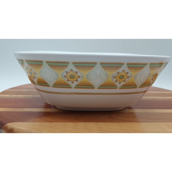 MCM NORITAKE PROGRESSION SUNGLOW OVAL SERVING BOWL  9042 Yellow - Picture 2 of 6